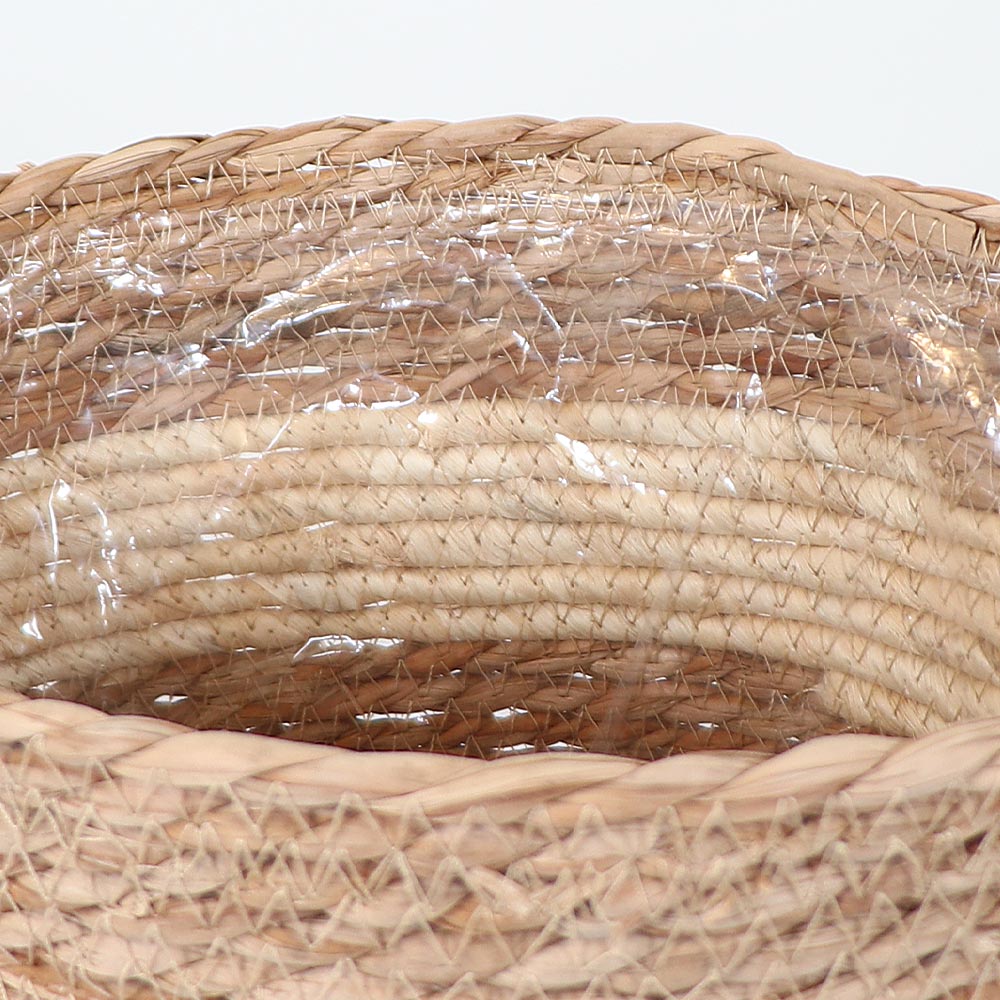 #3 - Jute Woven Basket Pot - Striped
